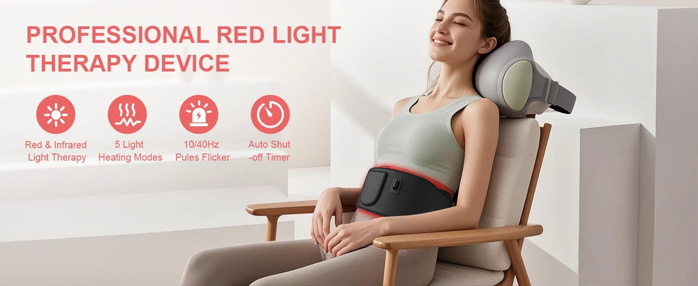 Infrared Therapy Belt with Heating and Red Light