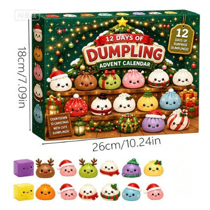 Christmas Countdown Calendar Squishy Toy Set